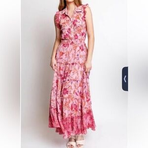 Floral Pink Maxi “Trina Dress by Misa Los Angeles”
